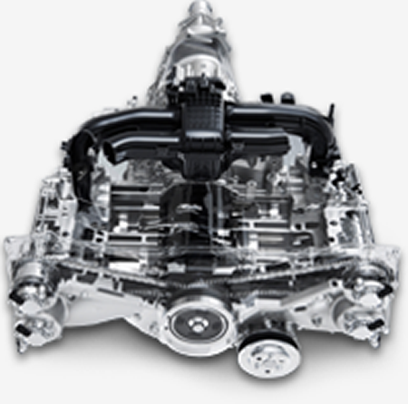 An image of a complete Subaru 2.0L BOXER® engine